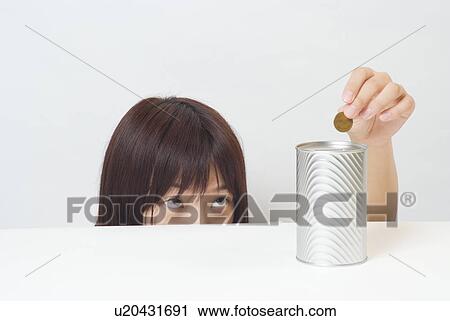 Woman donating money View Large Photo Image Stock Image - Woman donating money. Fotosearch