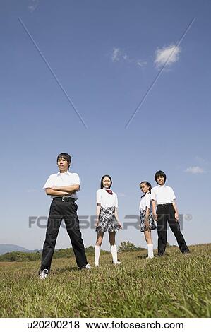 School children standing View Large Photo Image Stock Photo - School children standing. Fotosearch