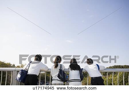 Stock Photography - School children standing. Fotosearch