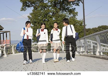School children walking View Large Photo Image Stock Image - School children walking. Fotosearch