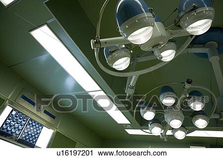 Stock Image - Lighting equipment in operating room. Fotosearch