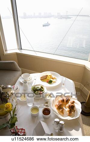 Breakfast in hotel room View Large Photo Image Stock Photograph - Breakfast in hotel room. Fotosearch