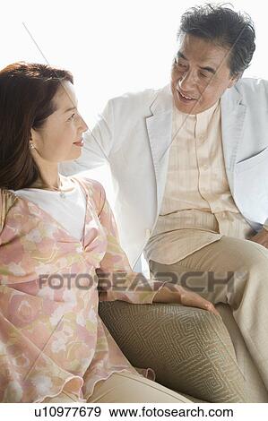 Mature couple looking each other View Large Photo Image Stock Photo - Mature couple looking each other. Fotosearch