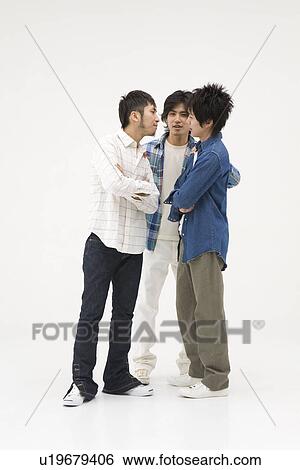 Stock Photograph - Arguing young men. Fotosearch