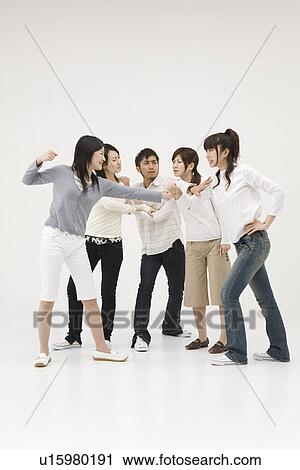 Stock Image - Arguing young women. Fotosearch