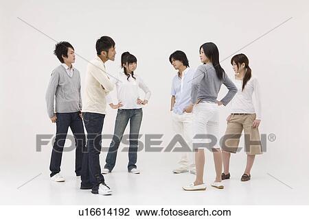 Stock Image - Group of people arguing. Fotosearch