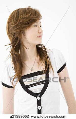 Portrait of young woman View Large Photo Image Stock Image - Portrait of young woman. Fotosearch