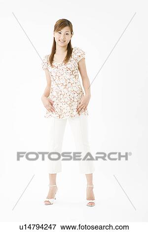Stock Photo - Portrait of young woman. Fotosearch