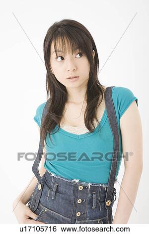 Stock Photograph - Portrait of young woman. Fotosearch