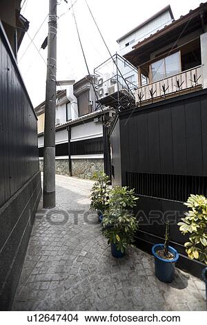 Picture - Narrow alley in Kagurazaka, Tokyo, Japan. Fotosearch