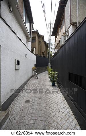 Narrow alley in Kagurazaka, Tokyo, Japan View Large Photo Image Picture - Narrow alley in Kagurazaka, Tokyo, Japan. Fotosearch