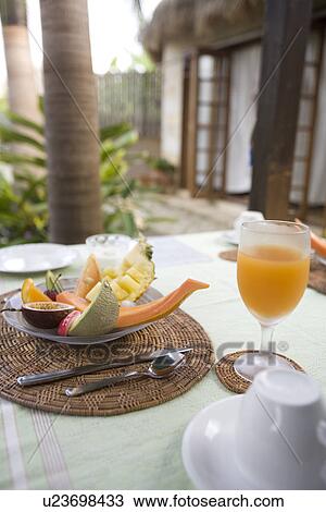 Tropical fruits in plate View Large Photo Image Stock Image - Tropical fruits in plate. Fotosearch
