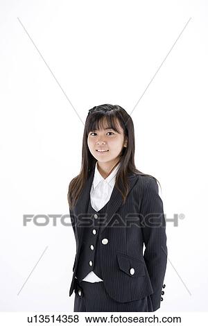 Stock Photo - Portrait of teenage girl. Fotosearch