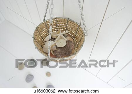 Stock Image - Shells in basket. Fotosearch