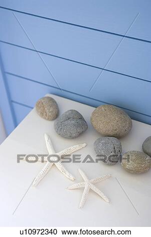 Stock Image - Starfish and rocks. Fotosearch