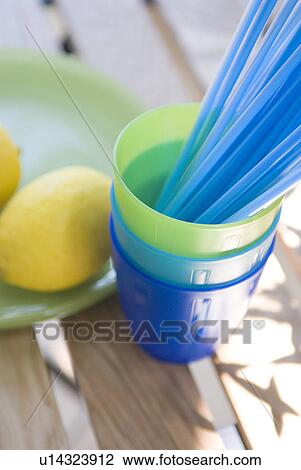 Straws in plastic cup View Large Photo Image Stock Image - Straws in plastic cup. Fotosearch