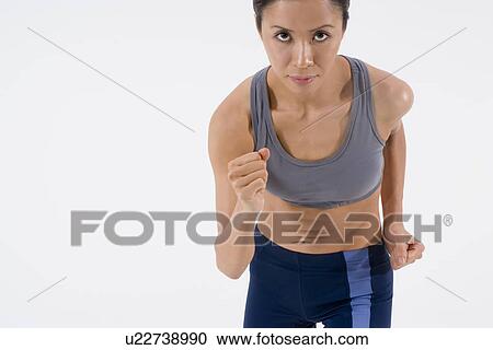Stock Image - Female runner. Fotosearch