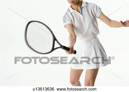 Stock Photograph - Female tennis player. Fotosearch