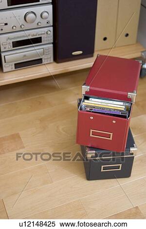 Stock Photography - CDs in box. Fotosearch