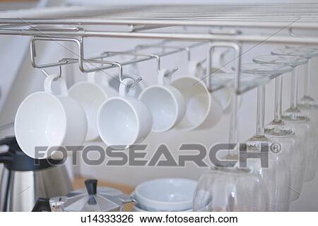 Cups hanging View Large Photo Image Stock Photograph - Cups hanging. Fotosearch