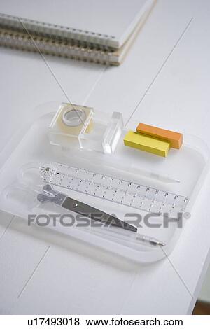 Stationery and notebooks View Large Photo Image Stock Photo - Stationery and notebooks. Fotosearch