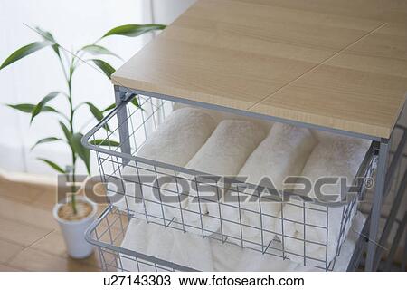 Towels on rack View Large Photo Image Stock Image - Towels on rack. Fotosearch