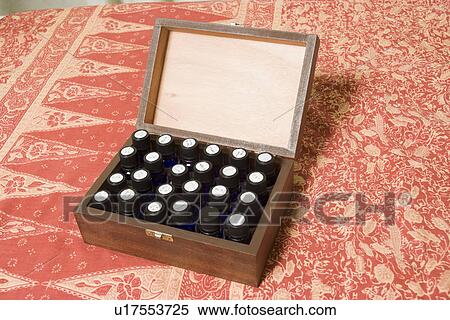Aromatherapy oils in a box View Large Photo Image Stock Photography - Aromatherapy oils in a box. Fotosearch