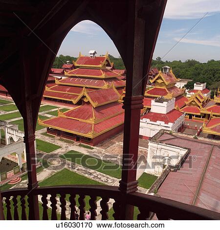Stock Image - Overview of Mandalay Royal Palace. Fotosearch