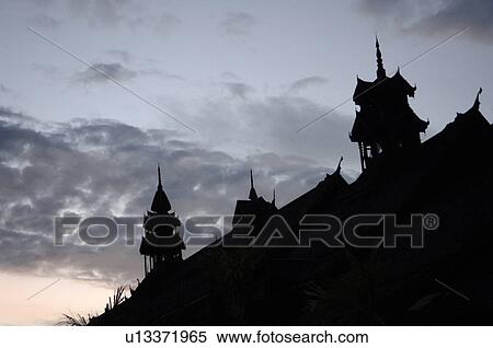 Silhouette of Temple View Large Photo Image Stock Photography - Silhouette of Temple. Fotosearch