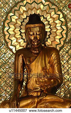 Stock Photo - Statue of a Buddha in Myanmar. Fotosearch