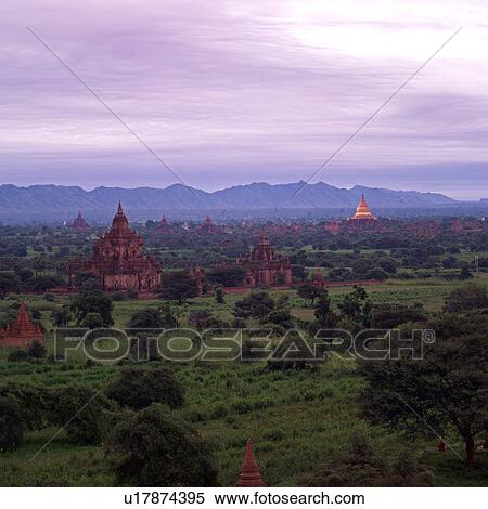 Stock Photography - Bagan countryside with Buddhist Temples. Fotosearch
