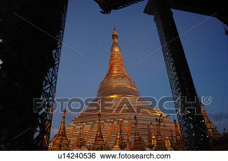 Temples at Dusk View Large Photo Image Stock Photograph - Temples at Dusk. Fotosearch