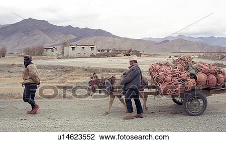 Stock Image - Tibet - winter 1993. Fotosearch