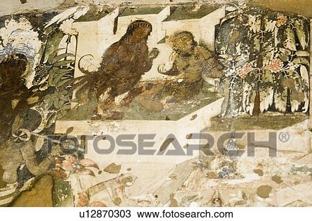 Close-up of a mural in a cave, Ajanta, Maharashtra, India View Large Photo Image Stock Image - Close-up of a mural in a cave, Ajanta, Maharashtra, India. Fotosearch