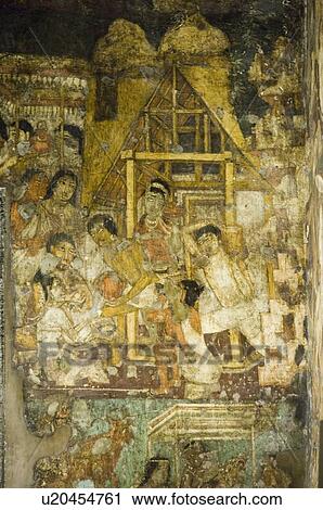 Close-up of a mural in a cave, Ajanta, Maharashtra, India View Large Photo Image Stock Image - Close-up of a mural in a cave, Ajanta, Maharashtra, India. Fotosearch