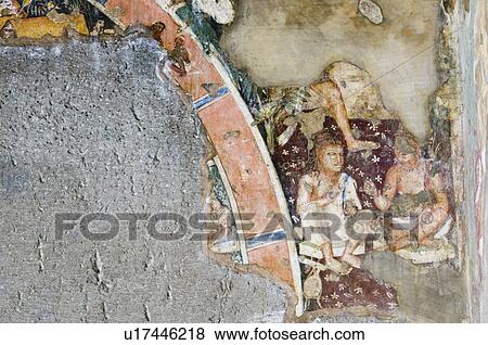 Stock Photo - Close-up of a mural in a cave, Ajanta, Maharashtra, India. Fotosearch