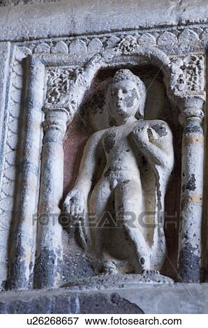 Stock Photo - Close-up of a statue, Ajanta, Maharashtra, India. Fotosearch