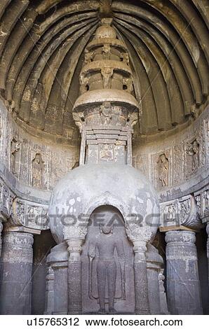Statue of Buddha in a cave, Ajanta, Maharashtra, India View Large Photo Image Stock Image - Statue of Buddha in a cave, Ajanta, Maharashtra, India. Fotosearch