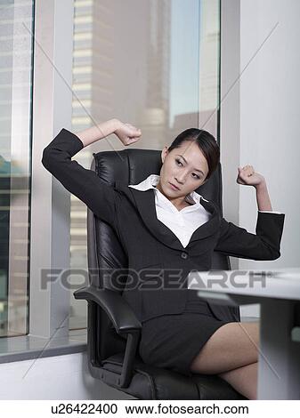 Businesswoman Stretching View Large Photo Image Stock Image - Businesswoman Stretching. Fotosearch