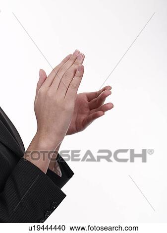 Stock Image - Businesswoman Clapping. Fotosearch