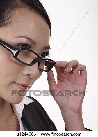 Businesswoman with spectacles View Large Photo Image Stock Photo - Businesswoman with spectacles. Fotosearch