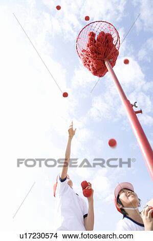 Picture - Ball Toss on Sports Day. Fotosearch