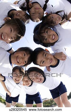 Elementary School Students in Huddle View Large Photo Image Stock Photography - Elementary School Students in Huddle. Fotosearch