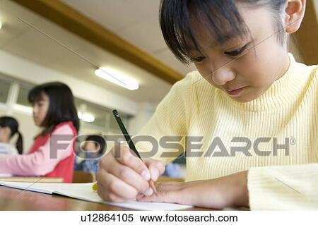 Stock Photography - Japanese Students Studying In The Classroom. Fotosearch