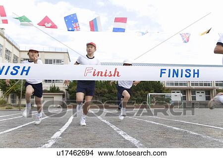 Picture - Sports Day of Elementary School. Fotosearch