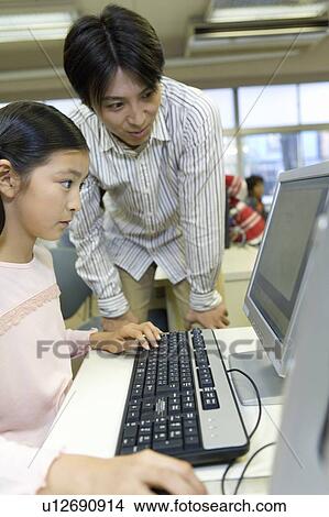 Picture - Teaching Computer Skills. Fotosearch