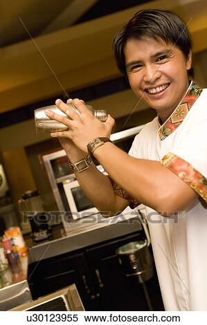 Stock Photography - Bartender, Saipan. Fotosearch