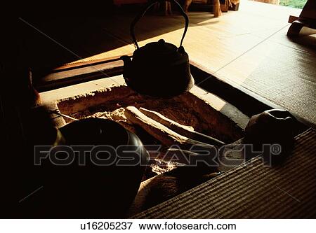 Stock Photo - Campfire In Tatami Room. Fotosearch