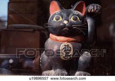 Stock Photo - Lucky Beckoning Cat. Fotosearch