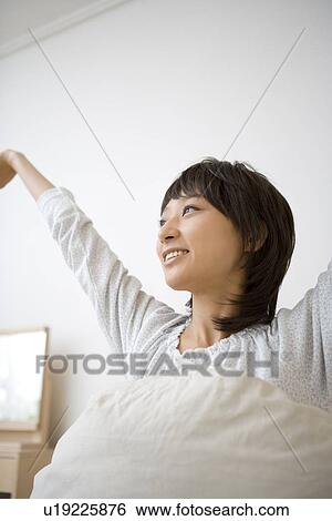 Housewife waking up View Large Photo Image Stock Photograph - Housewife waking up. Fotosearch